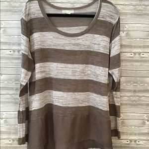 Derek heart women’s 2x plus size brown striped top